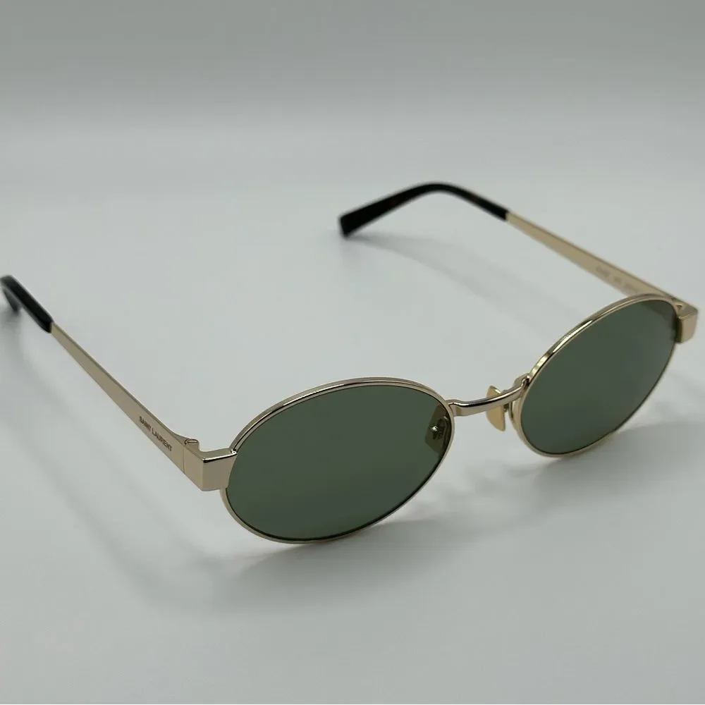 BRAND NEW SAINT LAURENT SL692 003 Gold/Green Unisex Sunglasses - Picture 8 of 13
